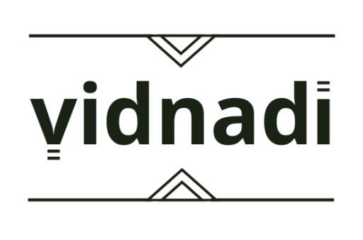 vidnadi logo with parallel lines and triangles
